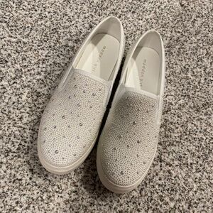 White Bedazzled Madden Girl Shoes
